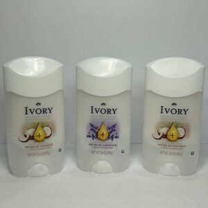 Ivory Gentle Deodorant‎ 3 Pack Aluminum Free Coconut & Lavender 2.4oz Sticks